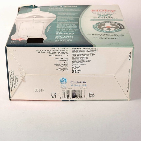 Nuby Comfort 360 Plus Baby Bottles 8oz 2 pk Soft Silicone Anti Colic New Sealed - Picture 5 of 5